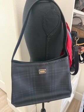 Burberry Black Plaid Shoulder Bag